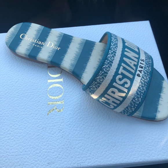 Dior Slippers, deep Ocean blue - Picture 2 of 2